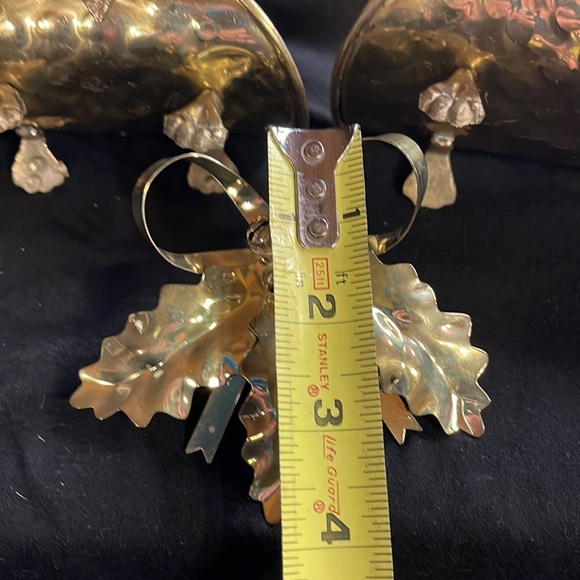 Home Interiors 3 piece Brass Decor 2 month no baskets - 1 bow w/Holly Leaves - Picture 10 of 12